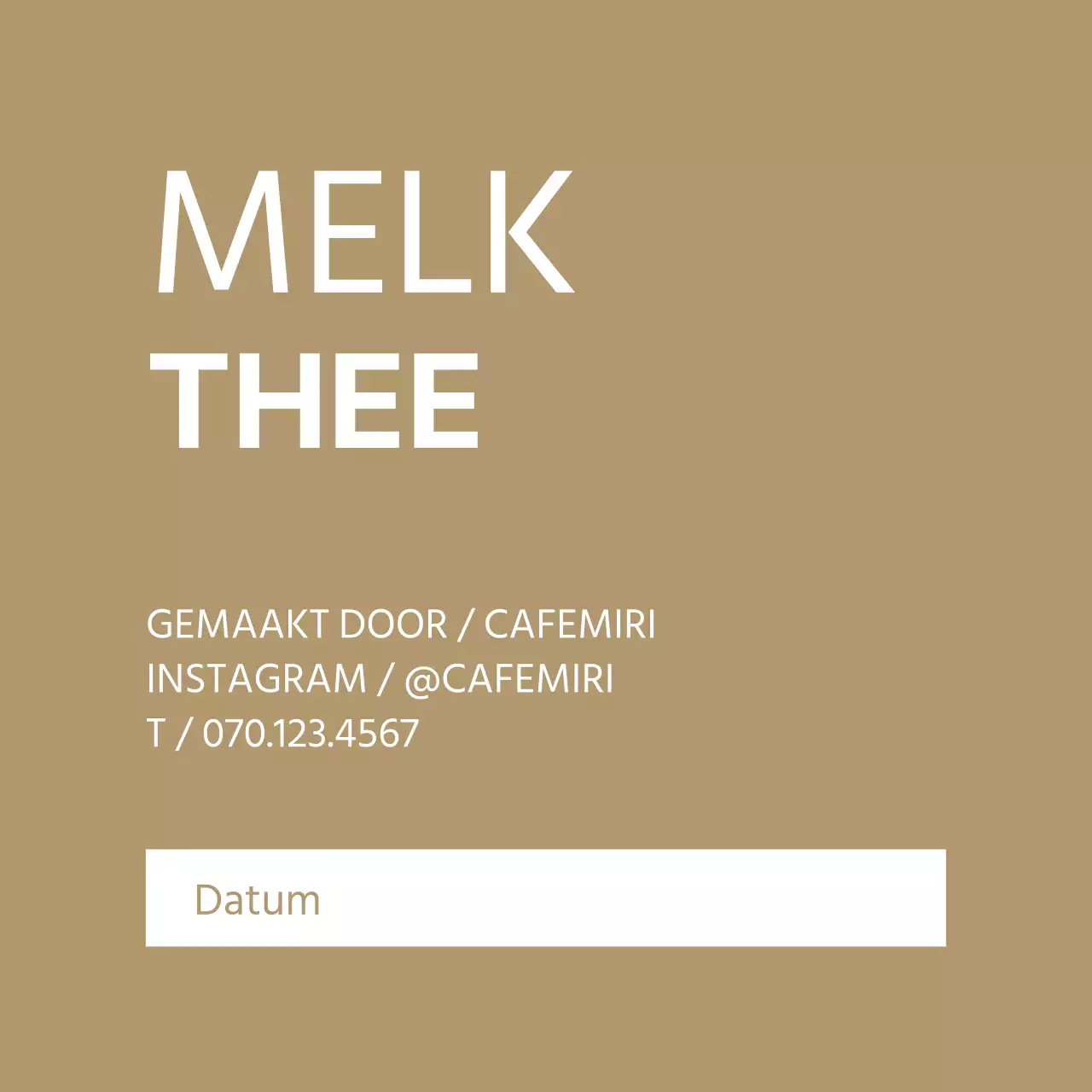 Bruin Eenvoudige Tekst Koffie