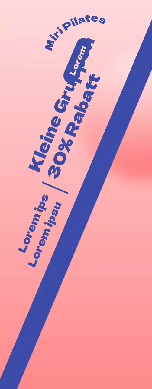 Bewerben Sie Ihre Pilates Open Veranstaltung mit einem rosa Hintergrund