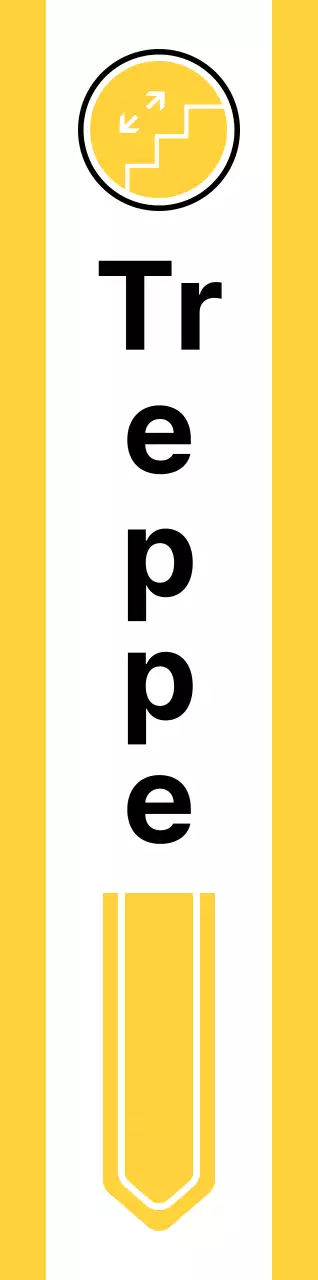 Zur Standortbestimmung mit einfachen gelben und grünen Piktogrammen