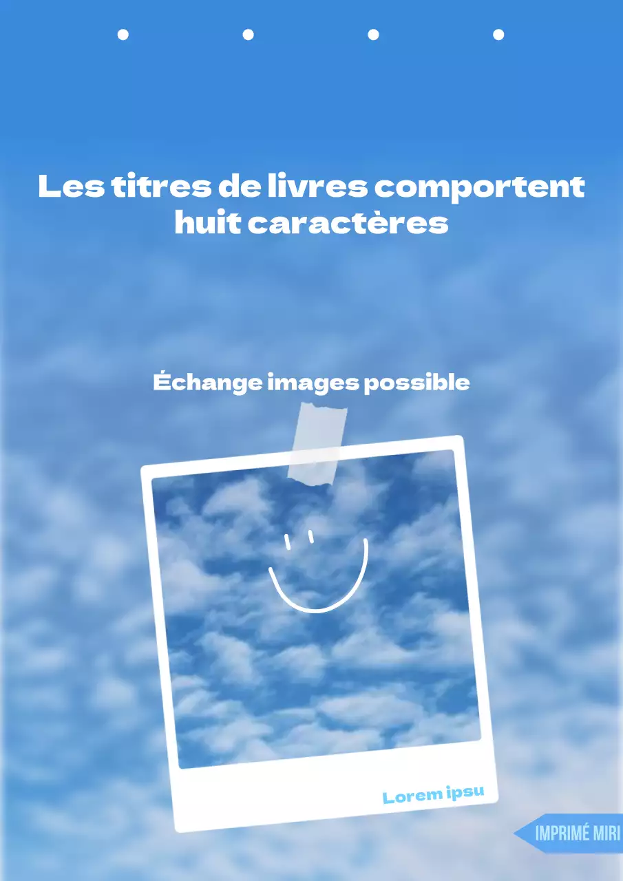 Un essai facile à utiliser qui peut être adapté à n'importe quel titre de livre en utilisant des photos du ciel.