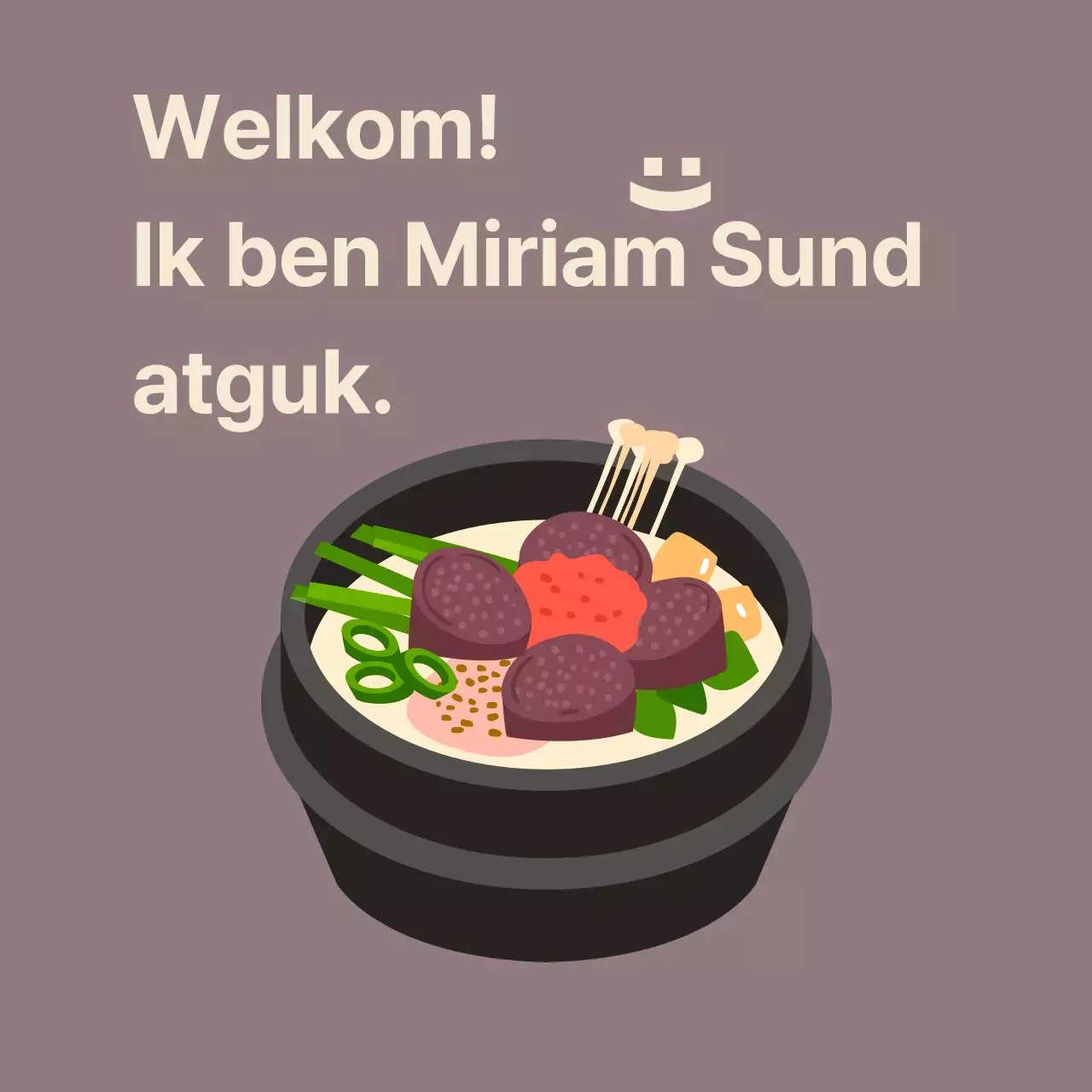 Sundaegukbap restaurant Balsat met sundaeguk op een rode bonen achtergrond