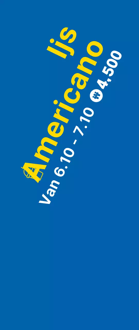 Kleine cafe verkoopbevordering op blauwe achtergrond