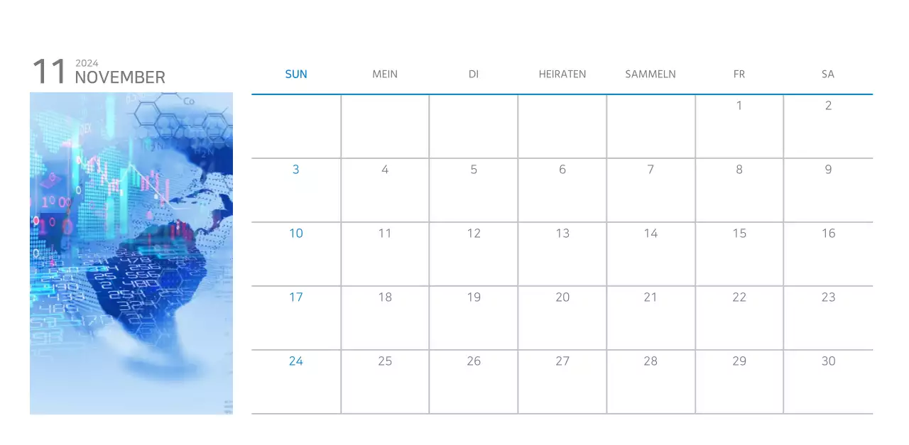 Weißer und einfacher Tischkalender für Unternehmen