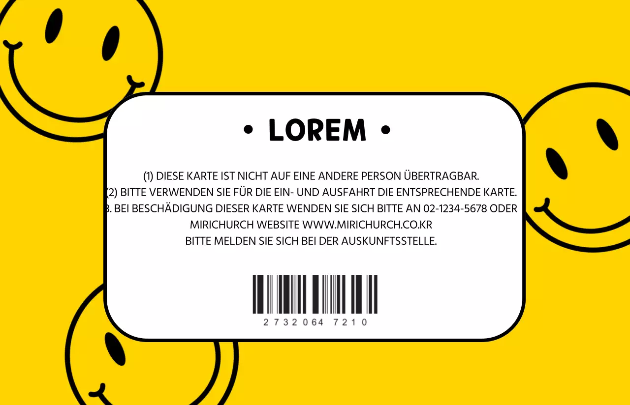 Rückzugspass mit Smiley-Hintergrund