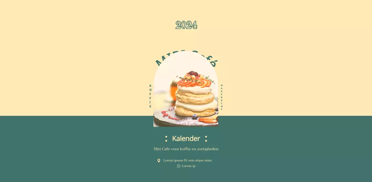 Cafékalender met aanbevelingen voor drankjes van de maand