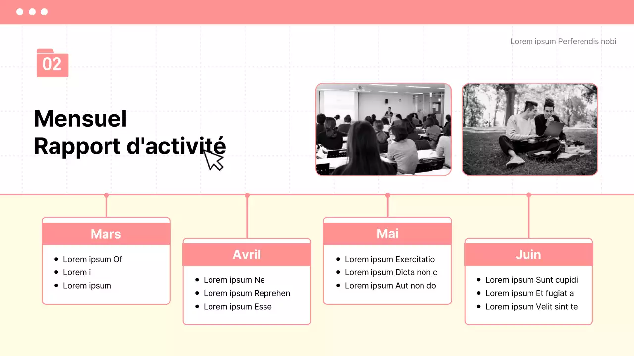 Annoncer la plénière de fin de mandat dans un style simple de beige et de rose
