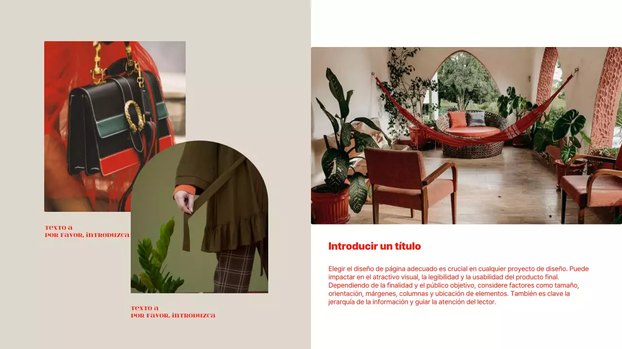 Anuncio comercial de estilo moderno en rojo y chartreuse