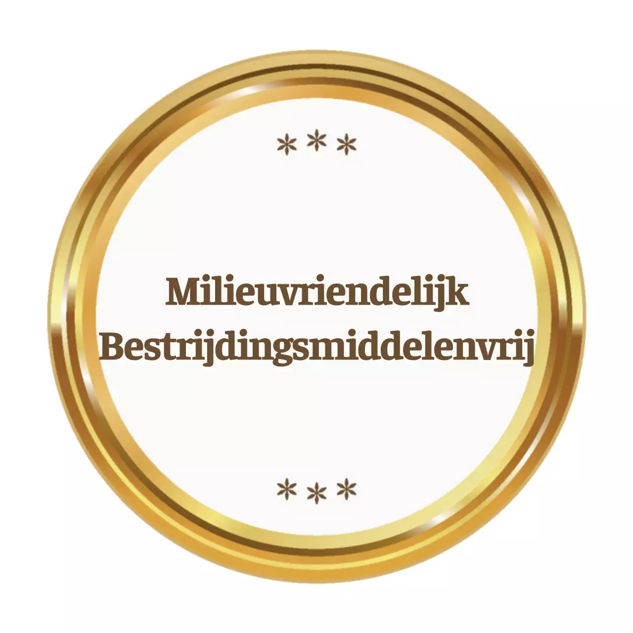 Eenvoudige milieuvriendelijke promotie met gouden en bruine tekst en geïllustreerde kaders