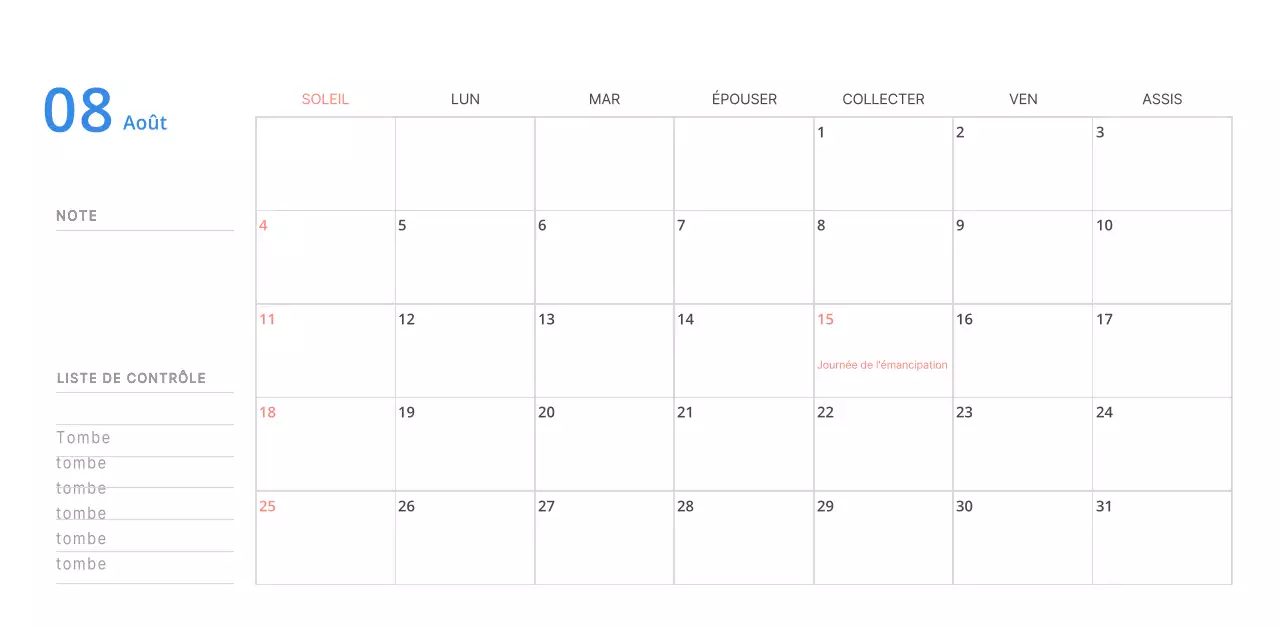 Calendrier de bureau illustré vert sur le thème de la famille