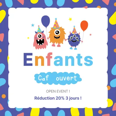 Location de cafés pour enfants
