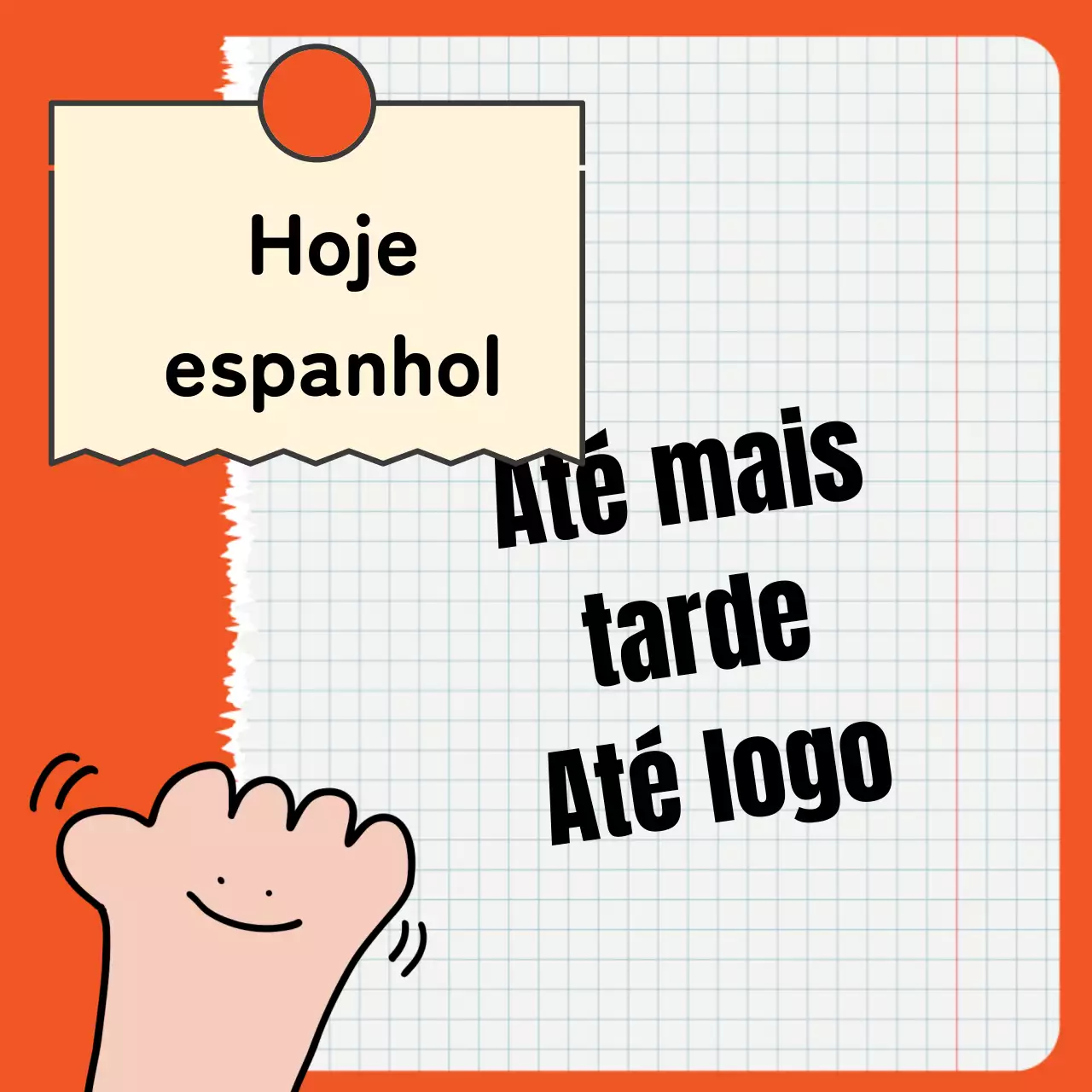 Capas atractivas com palavras em espanhol e ilustrações