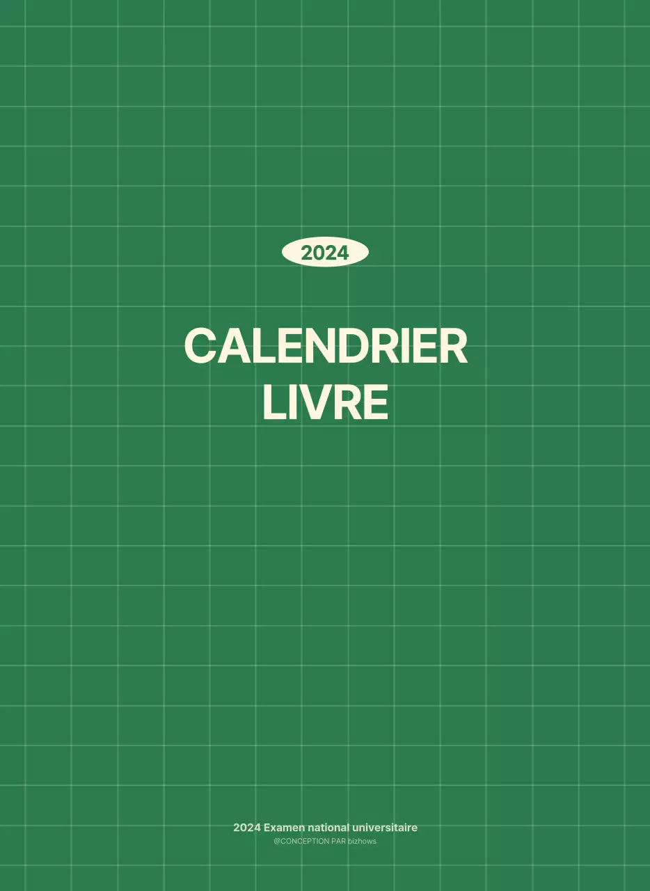 Calendrier mural SAT D-day notepad concept en vert et jaune clair