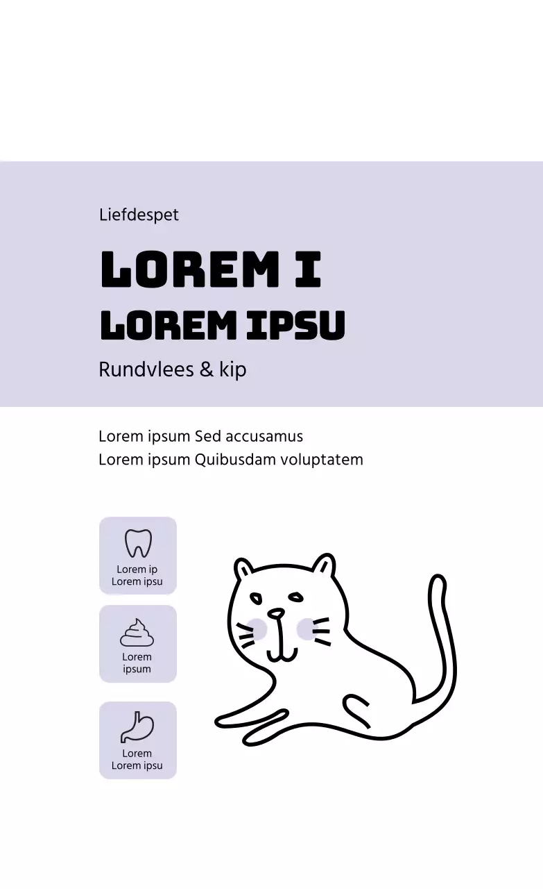 paarse illustratie pictogram nette huisdier label