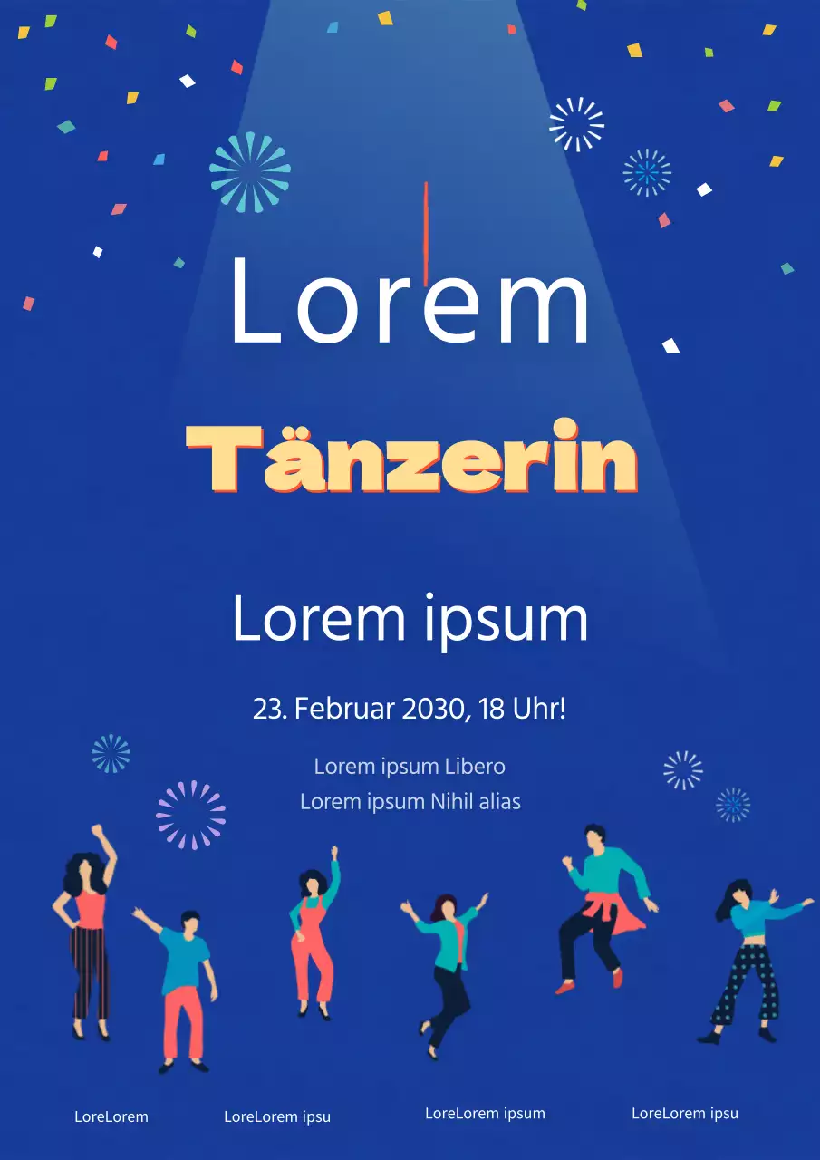 Leitfaden für tanzende Illustrationen in der Marine