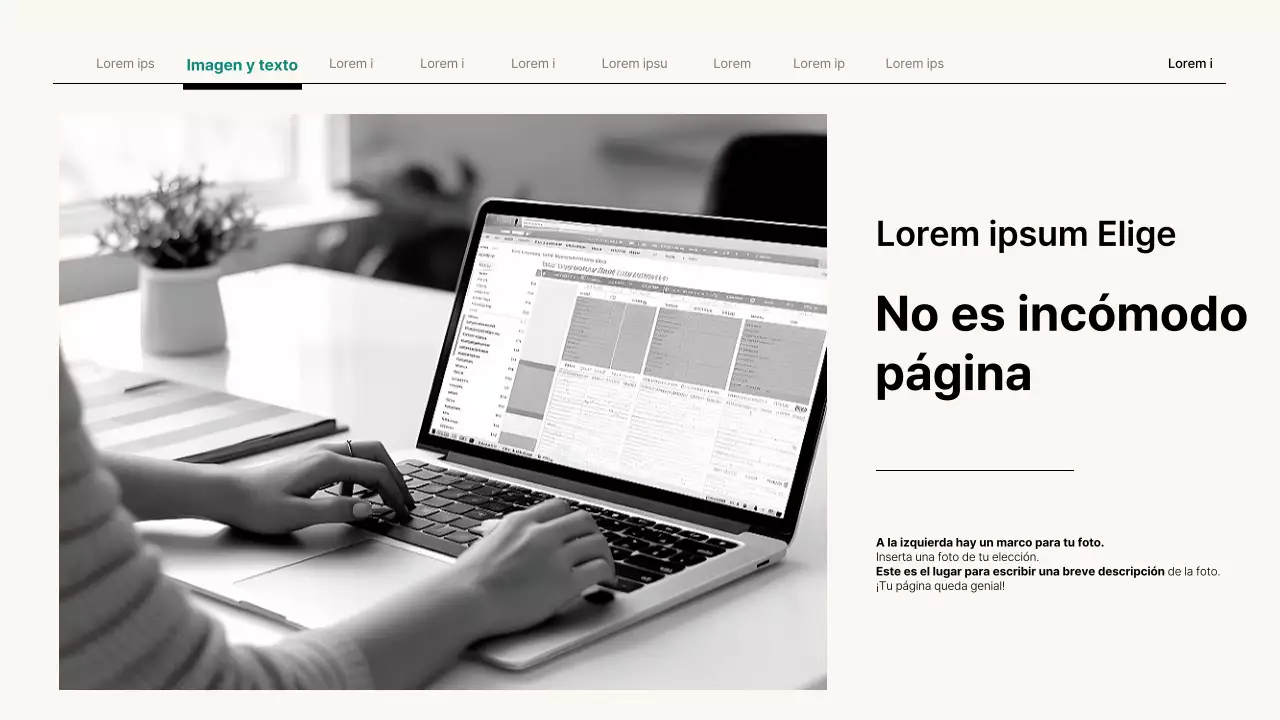 Presentación empresarial sencilla en beige