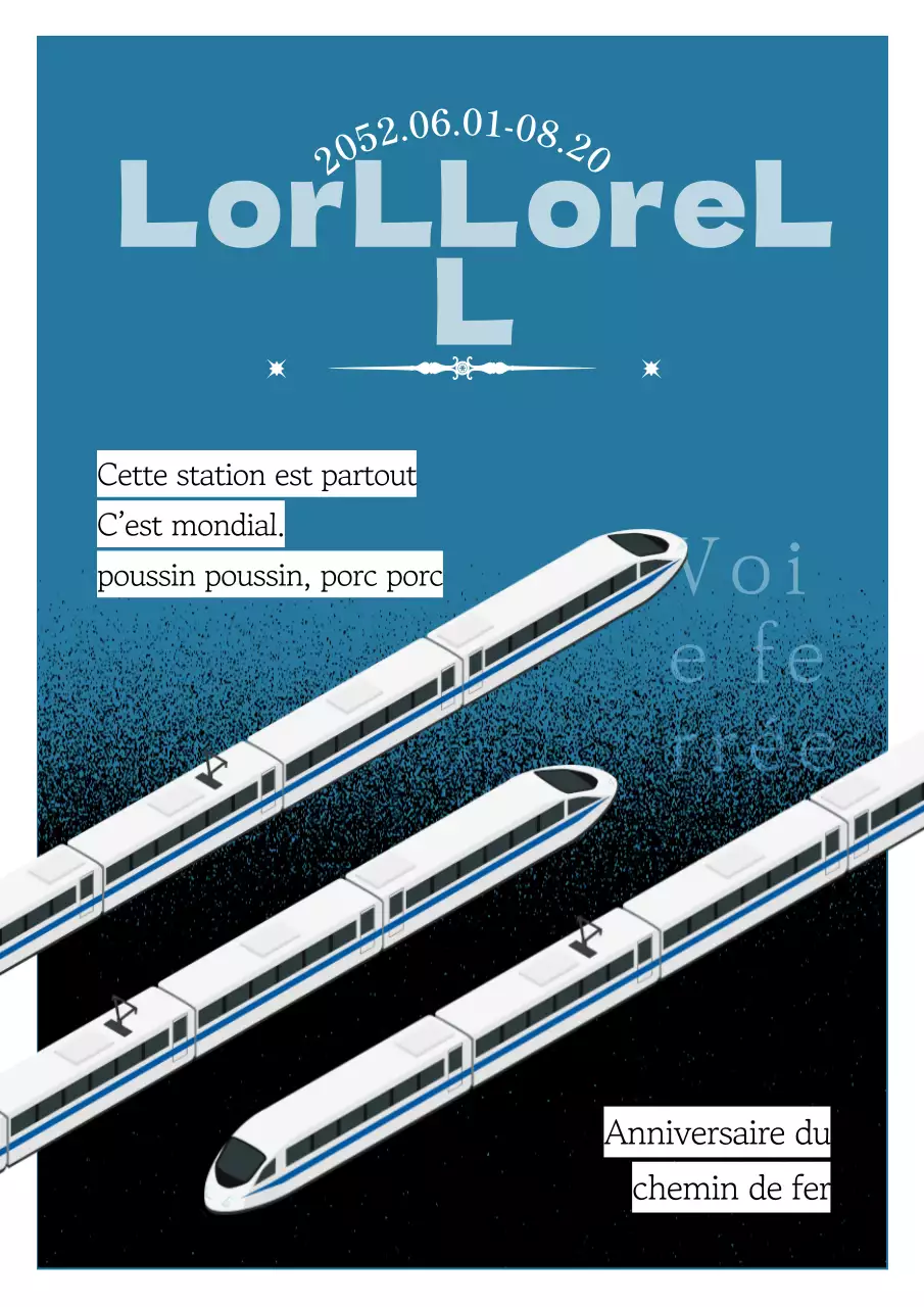 Journée mondiale du rail avec effet de grain noir sur fond bleu