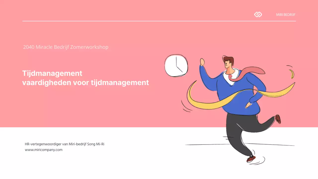 Pinkerton's Tijdmanagementvaardigheden Presentatie Werkplek Training Werkplek Productiviteit Planner Kalender