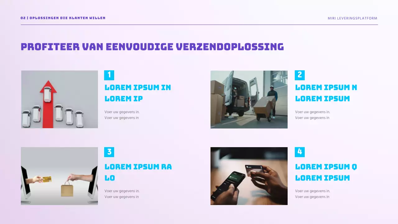 Maak kennis met de purple sky easy shipping solution Levering