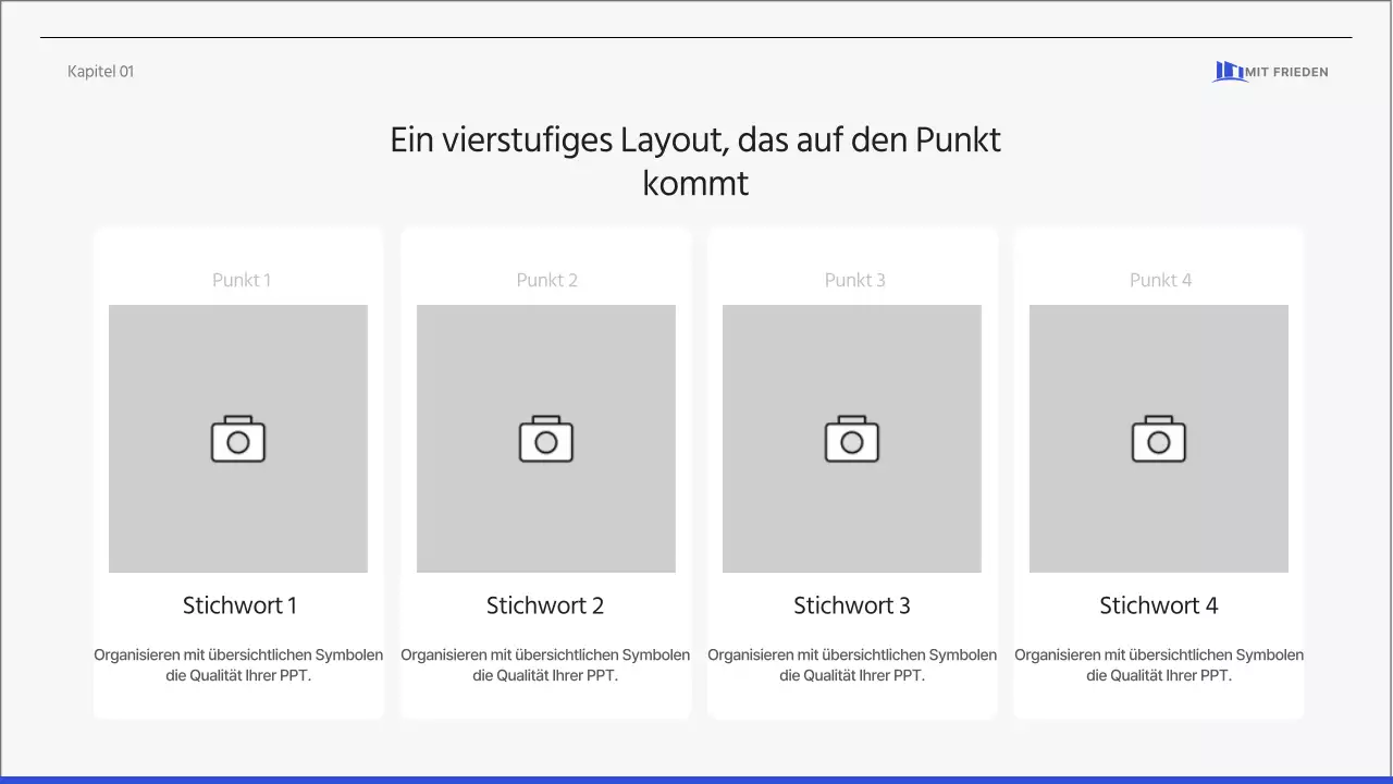 Einfacher, sauberer Unternehmensvorschlag in Blau-Grau