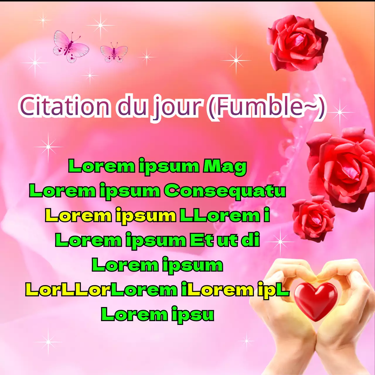 Citation du jour tweetée avec une rose vintage