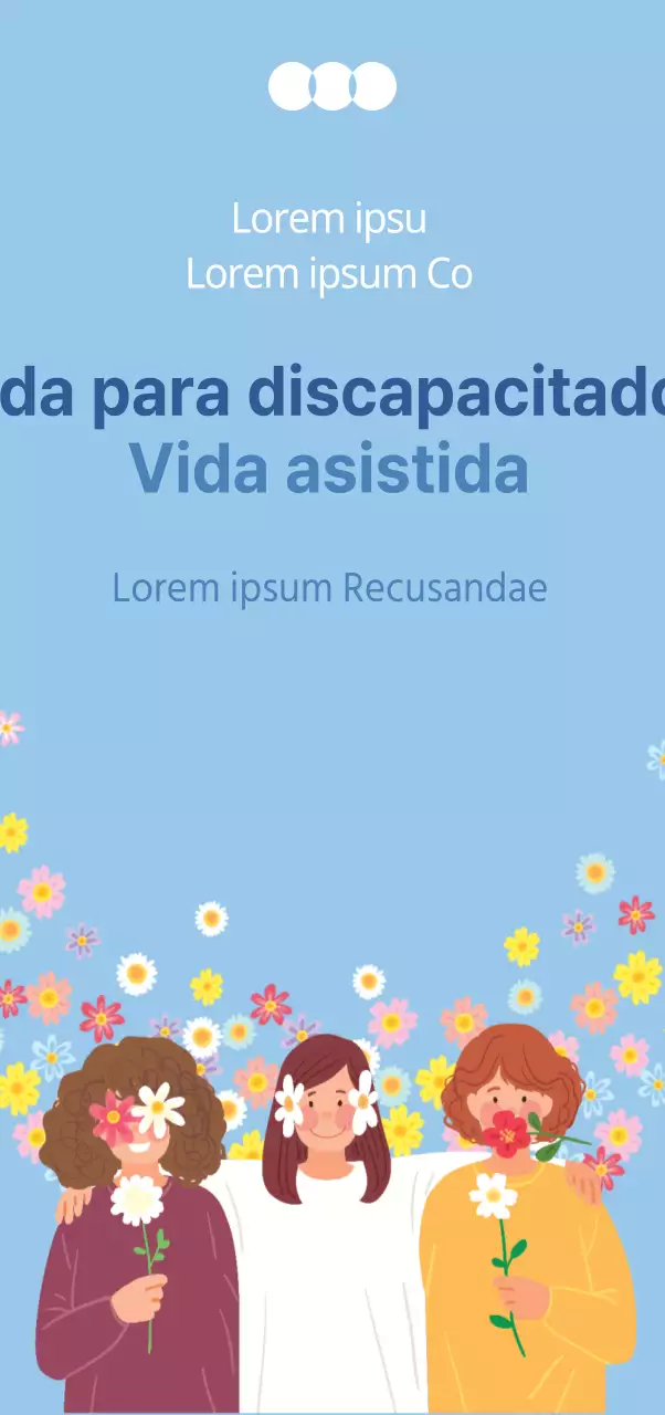 Portada con fondo azul y personas en armonía