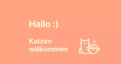 Katzencafé Valkyrie mit Katzen auf einem rosa Hintergrund