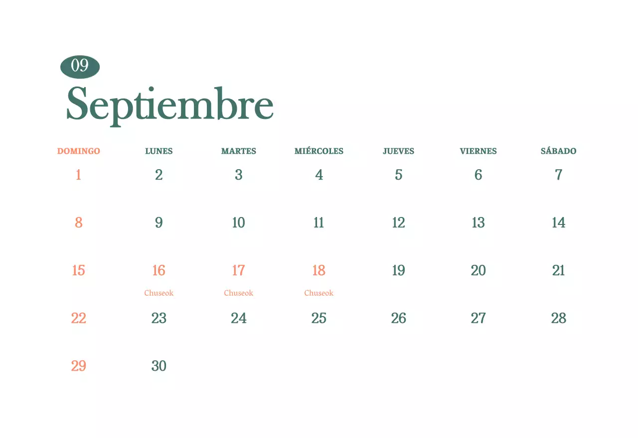 Calendario de cafés con recomendaciones de bebidas del mes