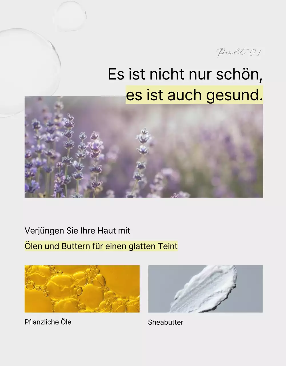 Natürlich wirkende Badebomben-Verkaufsseite mit grünen Palmen