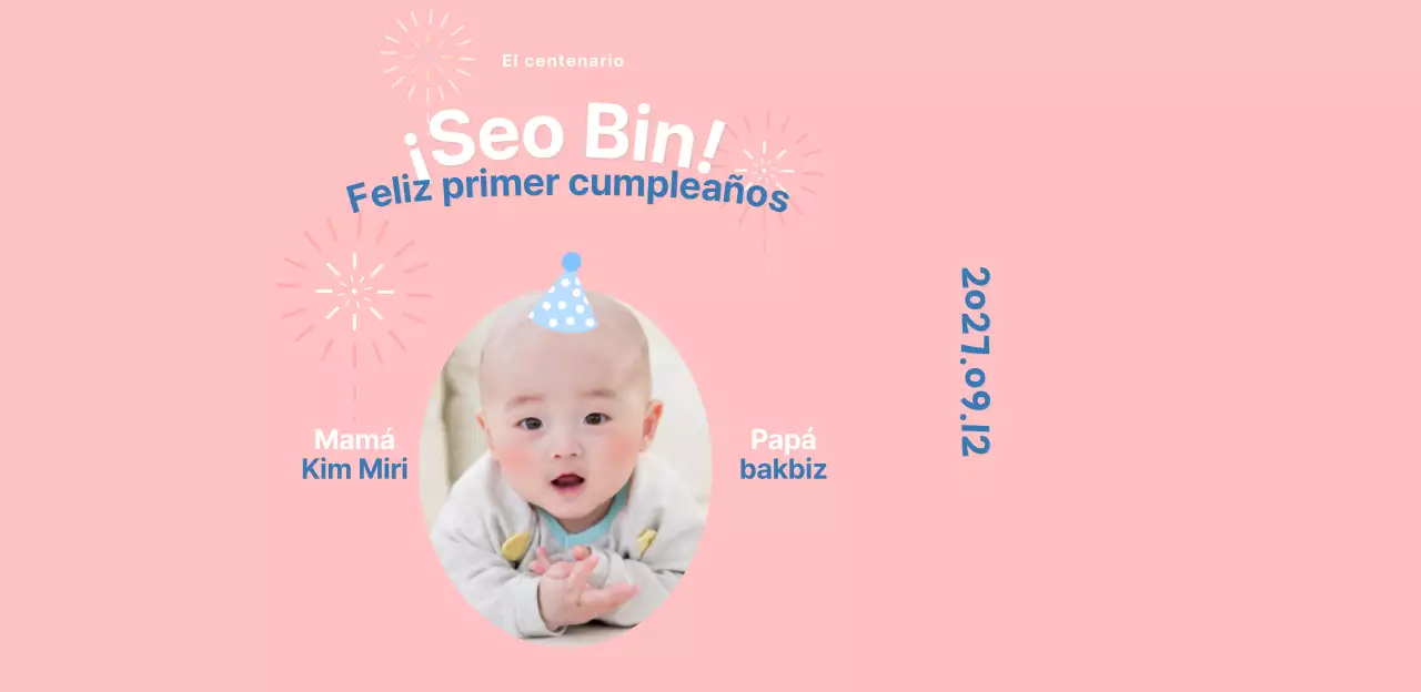 Marco de fotos del centenario en colores pastel