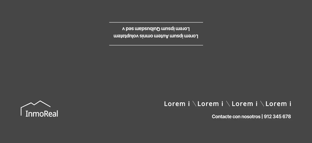 Cuentas sencillas en gris oscuro para promoción inmobiliaria