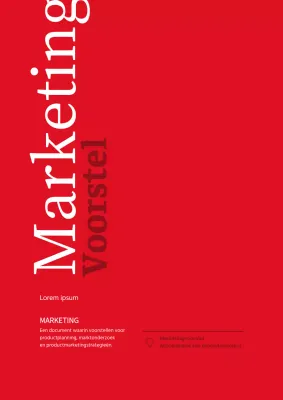 Een eenvoudig, strak zakelijk voorstel in rood