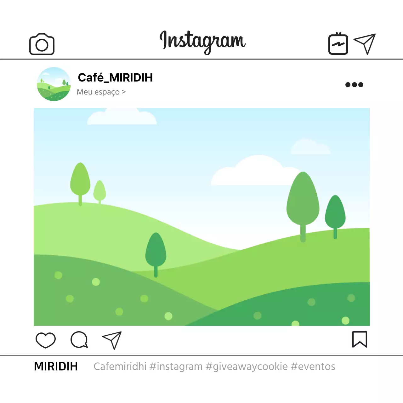 Promoção simples do Instagram branco