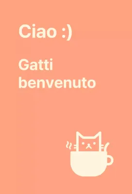 Cat cafe Valchiria con gatti su sfondo rosa