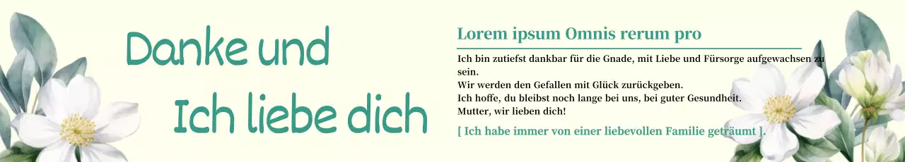 Werben Sie für Ihren achten Geburtstag mit frischen Blumen auf elfenbeinfarbenem Hintergrund