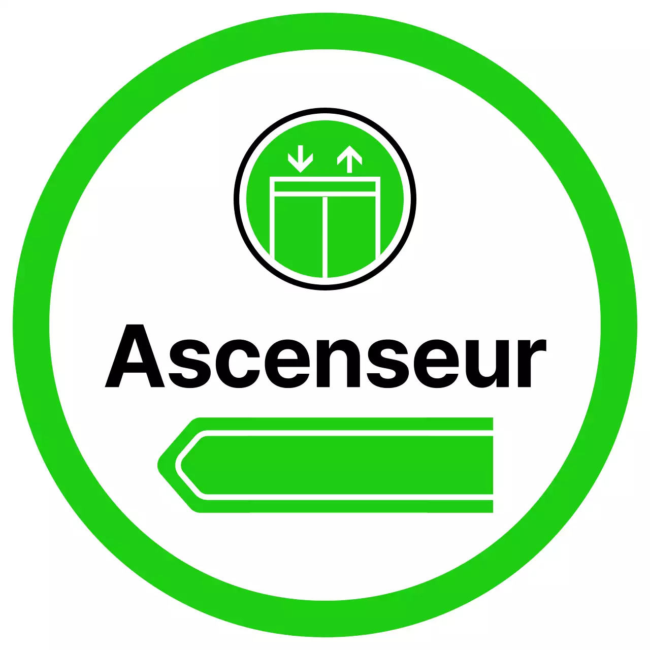 Pour le guidage de l'emplacement avec des pictogrammes jaunes et verts simples