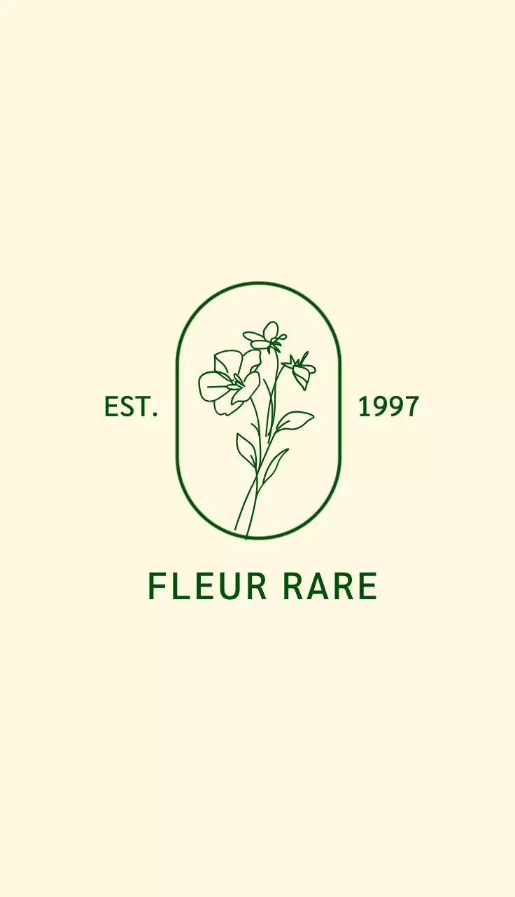 Carte de visite d'un magasin de fleurs avec un logo illustré de fleurs sur fond jaune