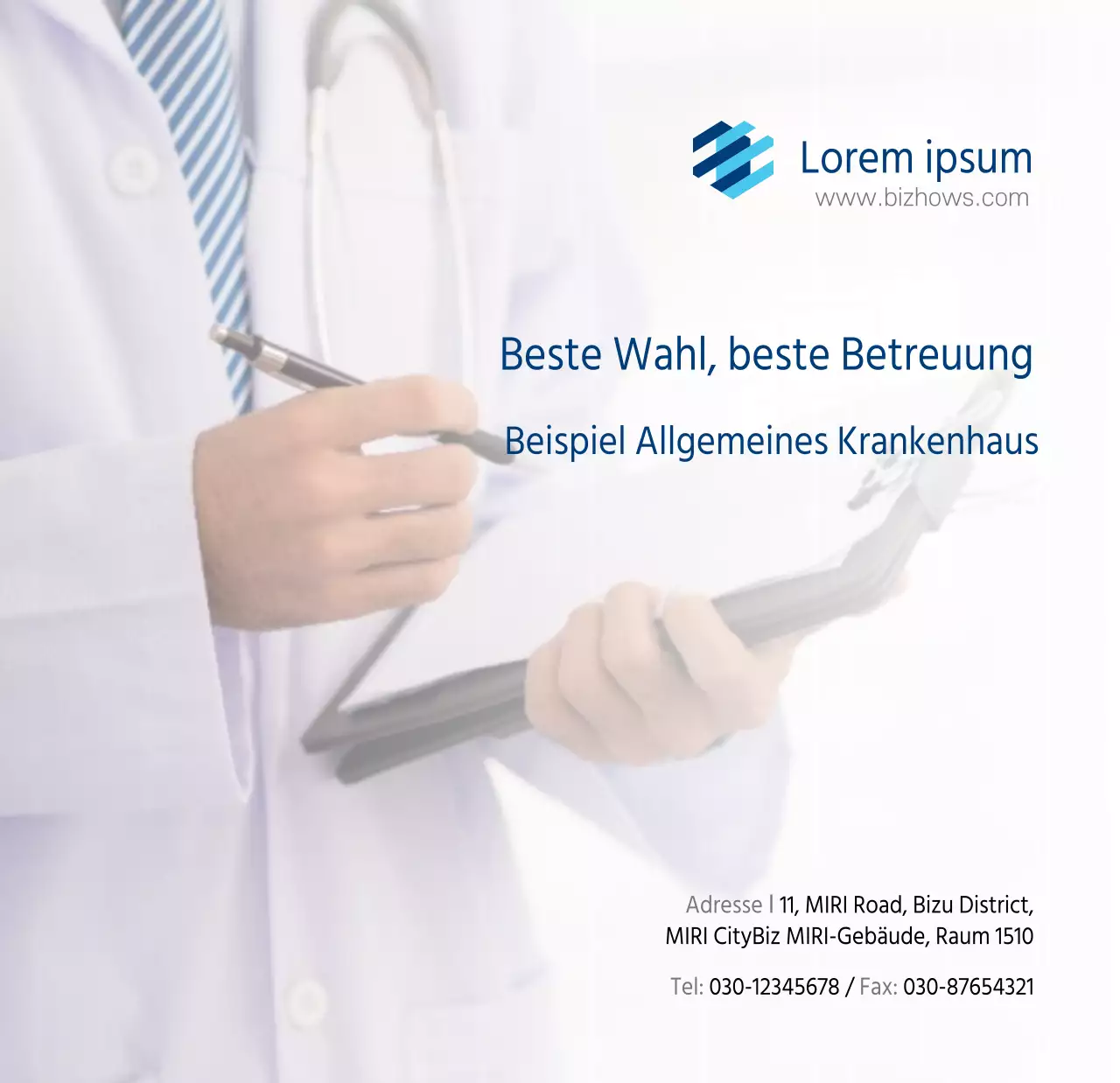 Einfacher weißer Krankenhaus-Tischkalender