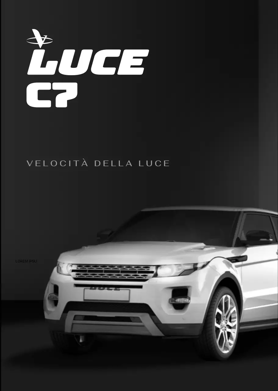 Un taccuino promozionale di classe per auto in bianco e nero