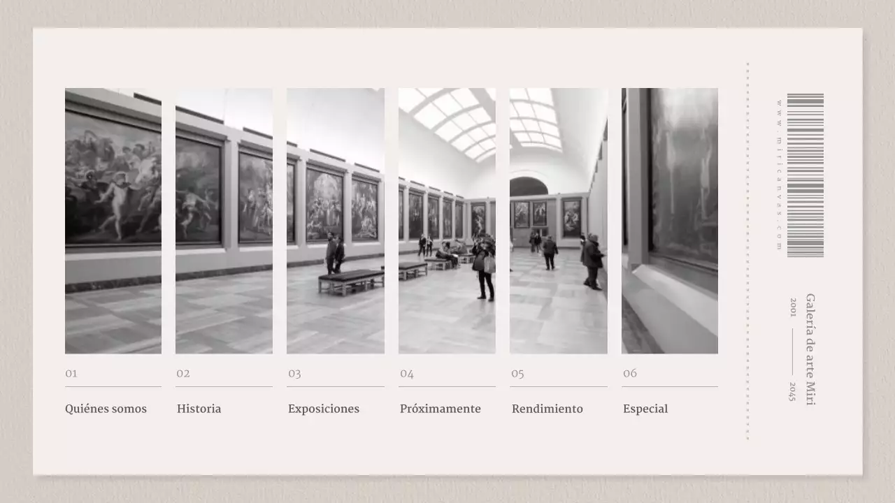 Una galería de conceptos de entradas en beige y gris