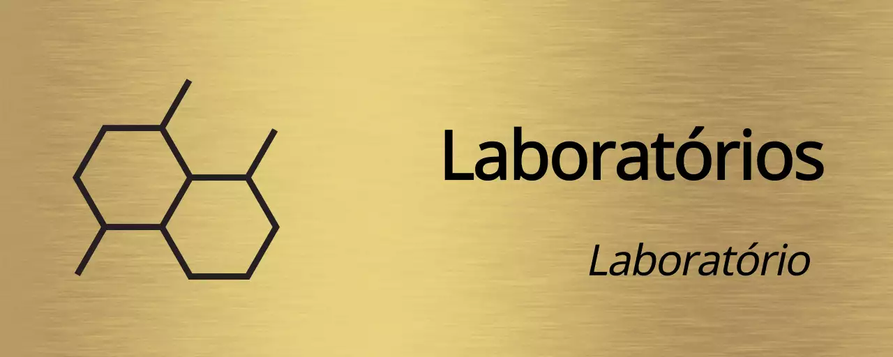 Sinalética de espaço reservado em preto com o nome do departamento da sua empresa e uma ilustração simples de um ícone