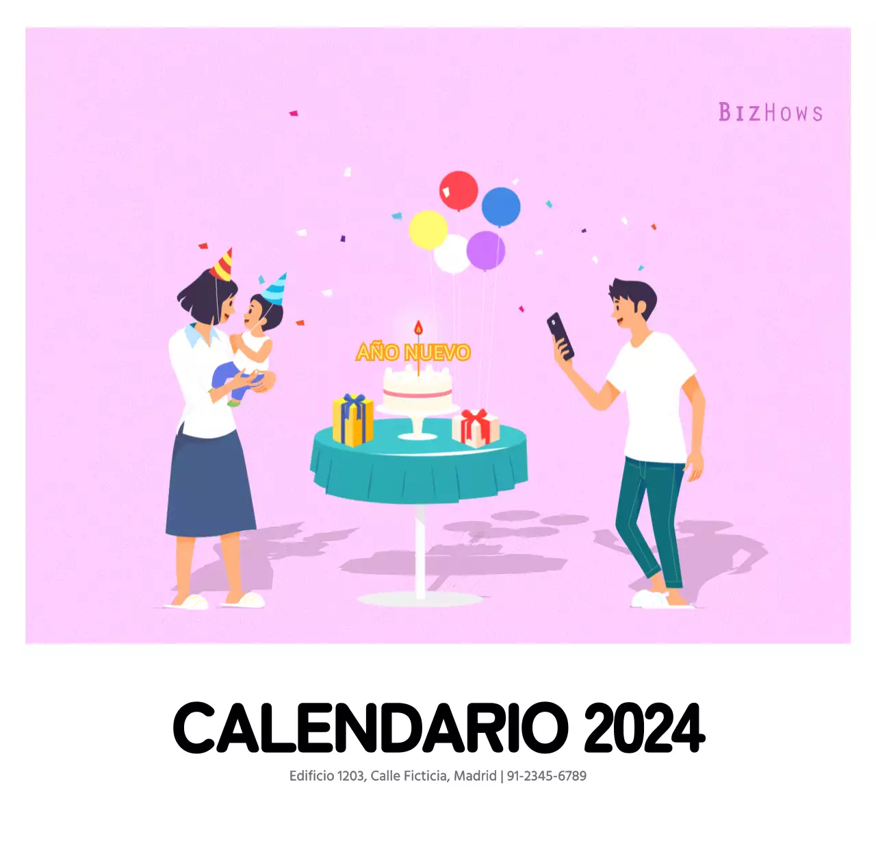 Concepto de ilustración familiar multicolor