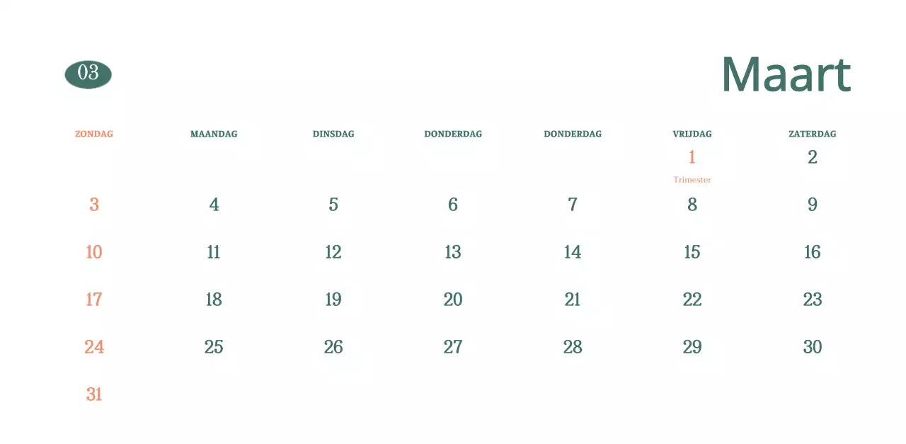 Cafékalender met aanbevelingen voor drankjes van de maand