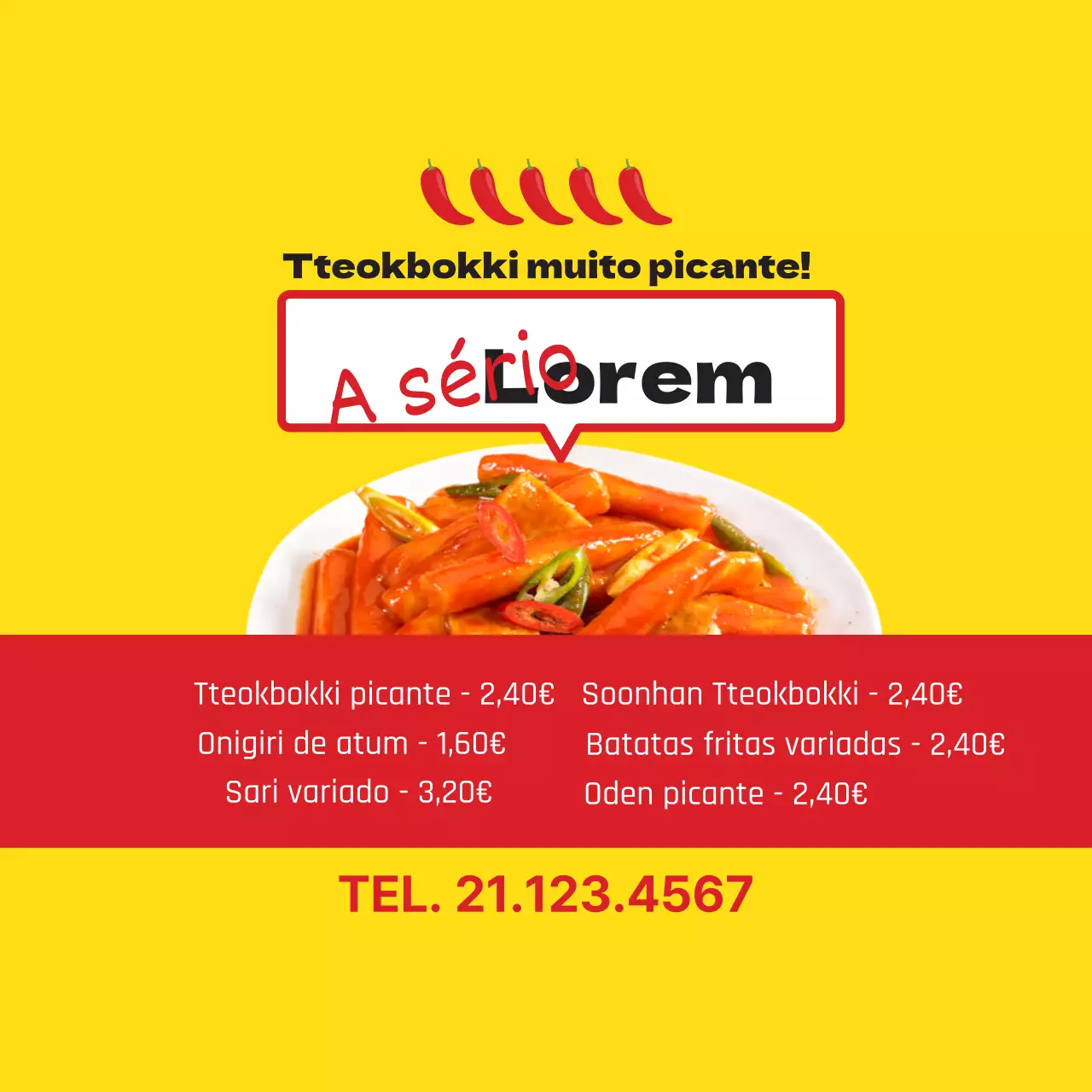 Tteokbokki muito picante