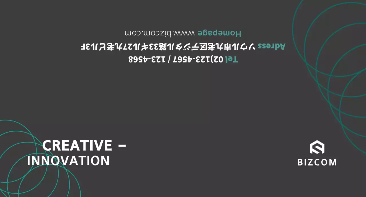 ブラックグレーのシンプルなビズコム会社販促用