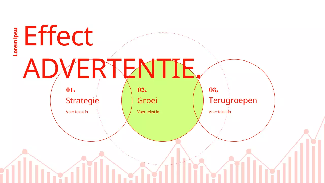 Bedrijfsadvertentie in moderne stijl in rood en chartreuse