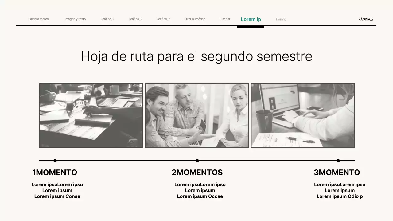 Presentación empresarial sencilla en beige