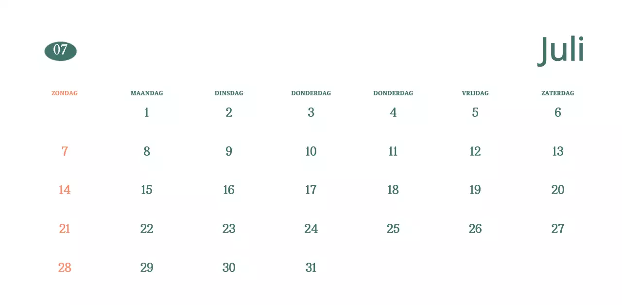Cafékalender met aanbevelingen voor drankjes van de maand