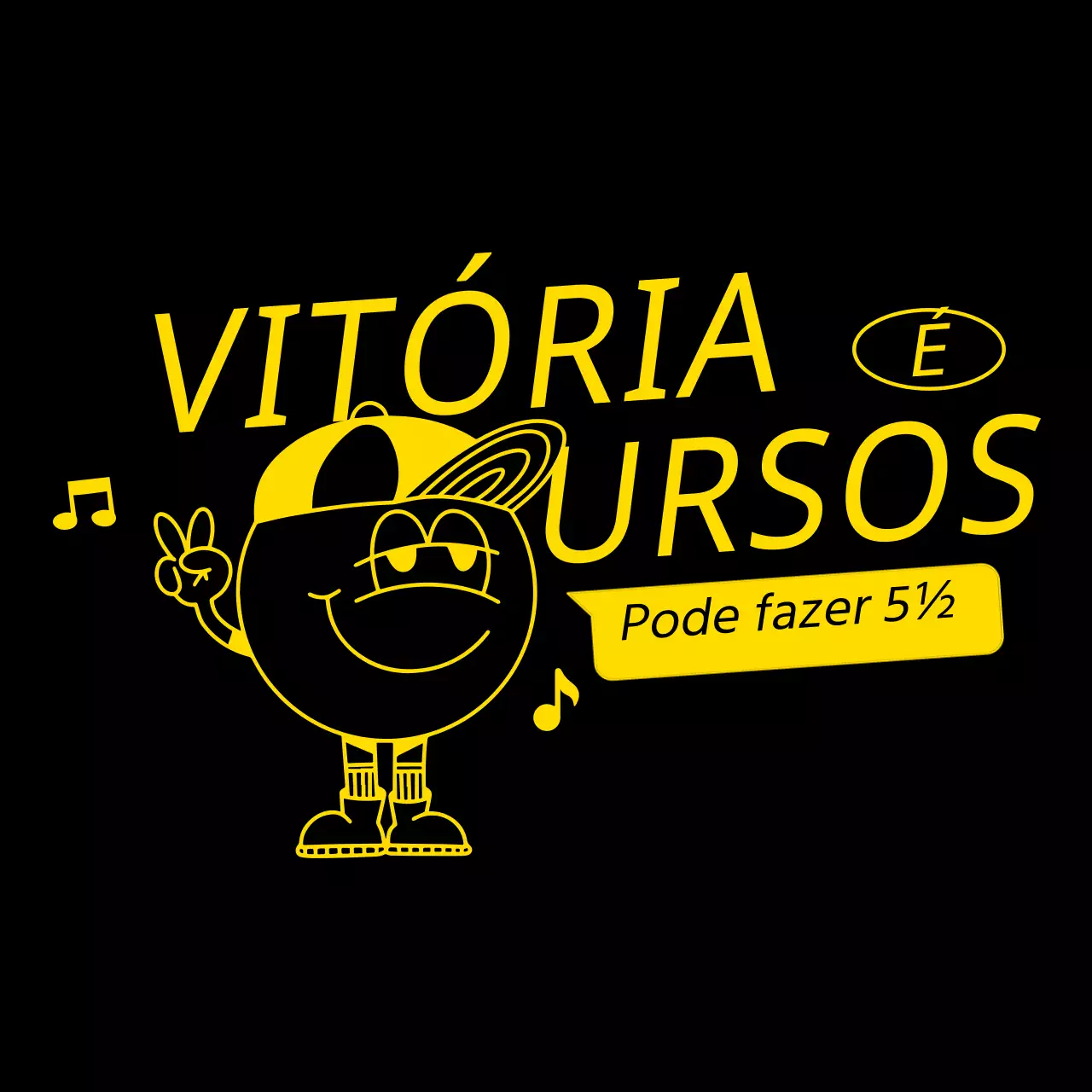 T-shirt de grupo escolar com ilustração de linhas da anca em amarelo