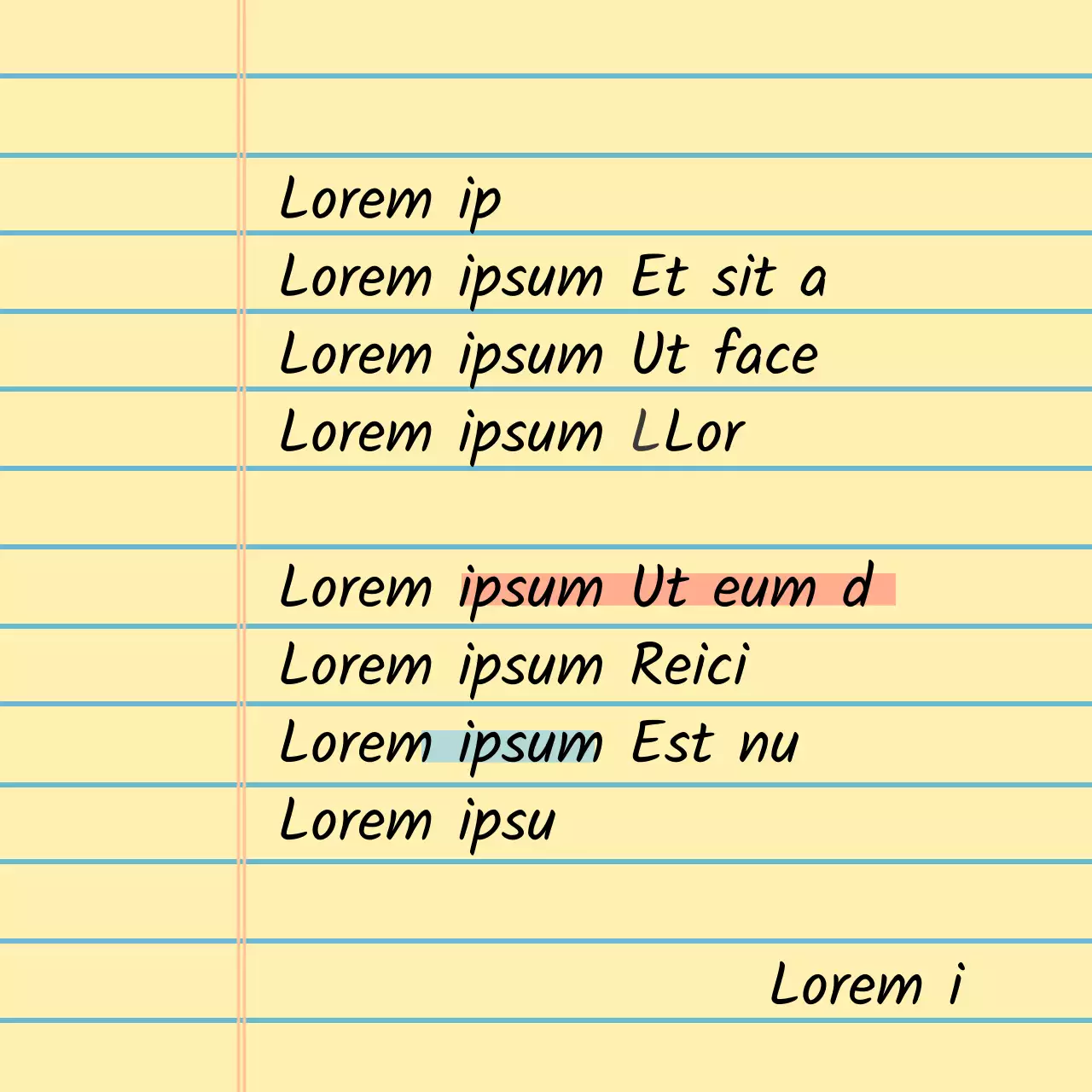 Yellow Note Simple Restaurant Review Event