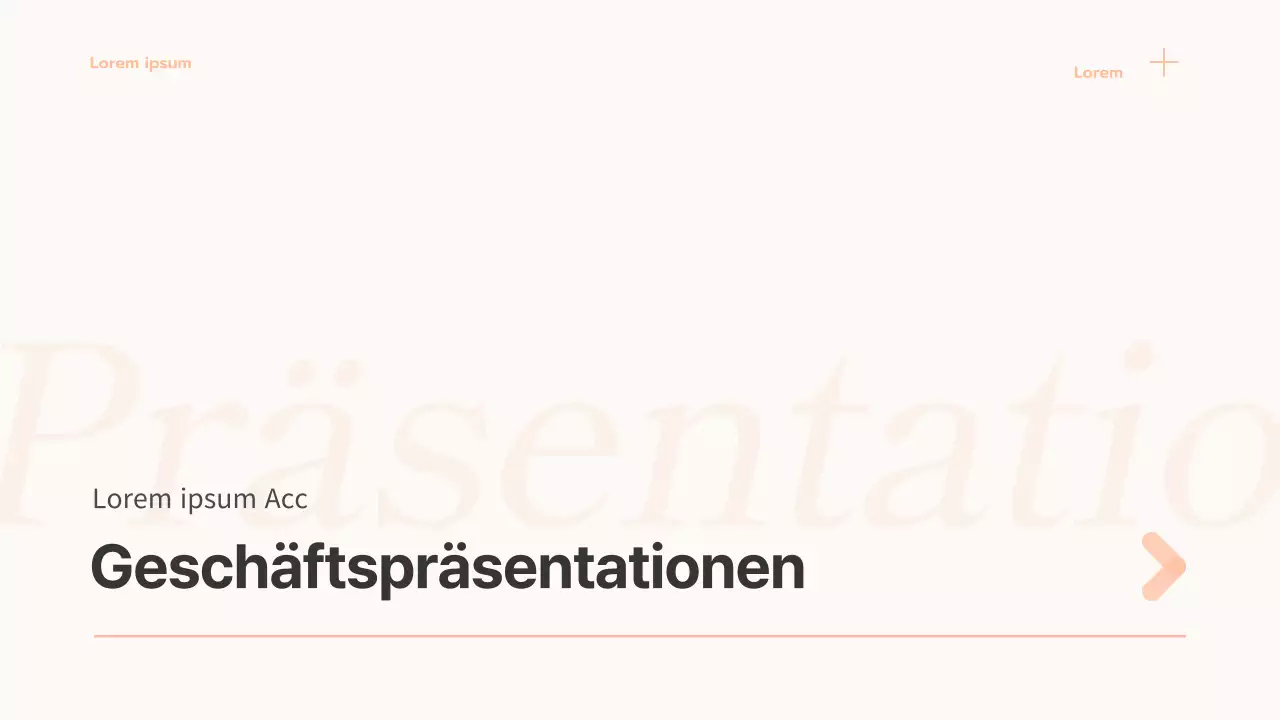 Ein einfacher Geschäftsplan in Orange und Beige